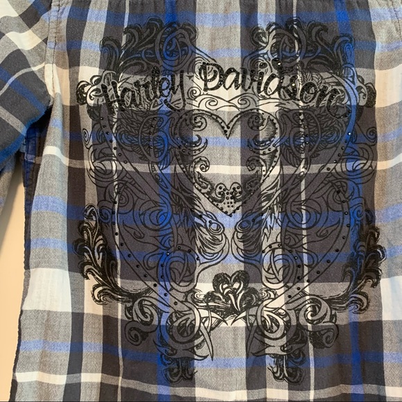 Harley-Davidson | Reversible Button Up Plaid Shirt - Picture 10 of 16